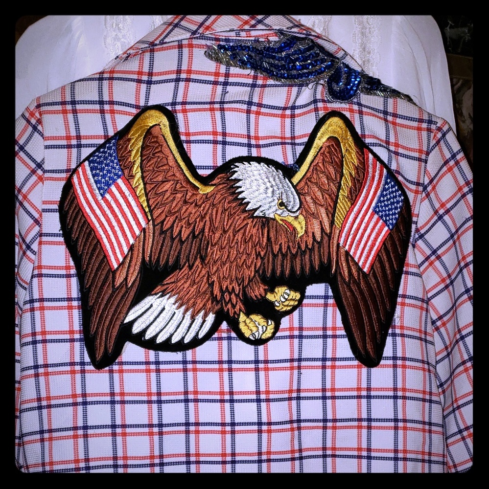 Vintage polyester jacket upcycled